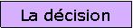 Zone de Texte: La dcision